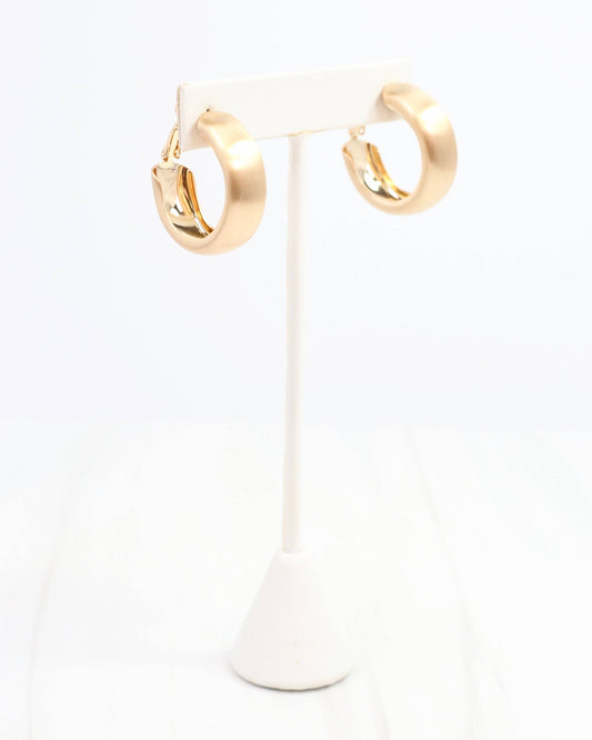 Carol Matte Gold Hoop