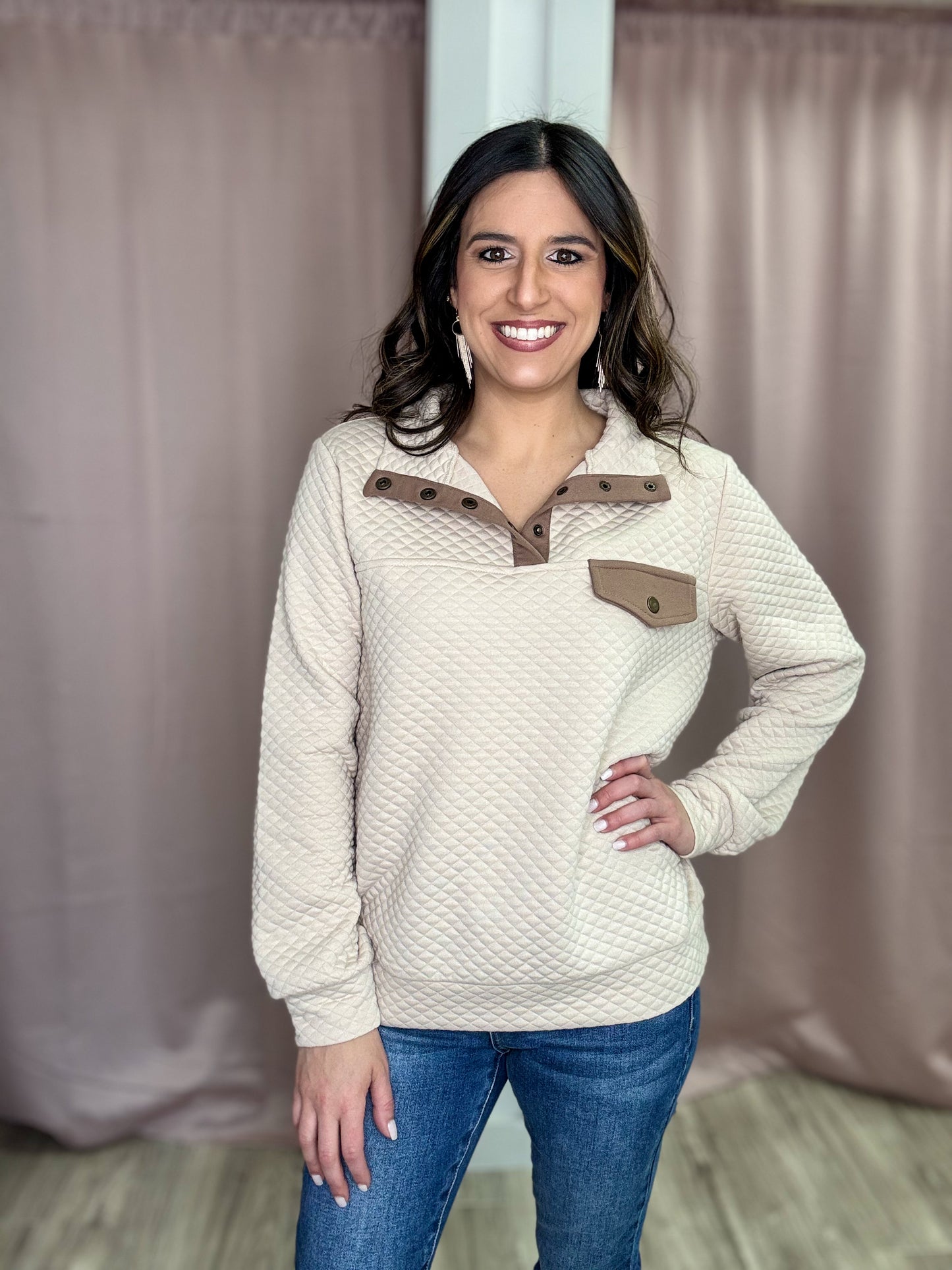 Quilted Pullover Top