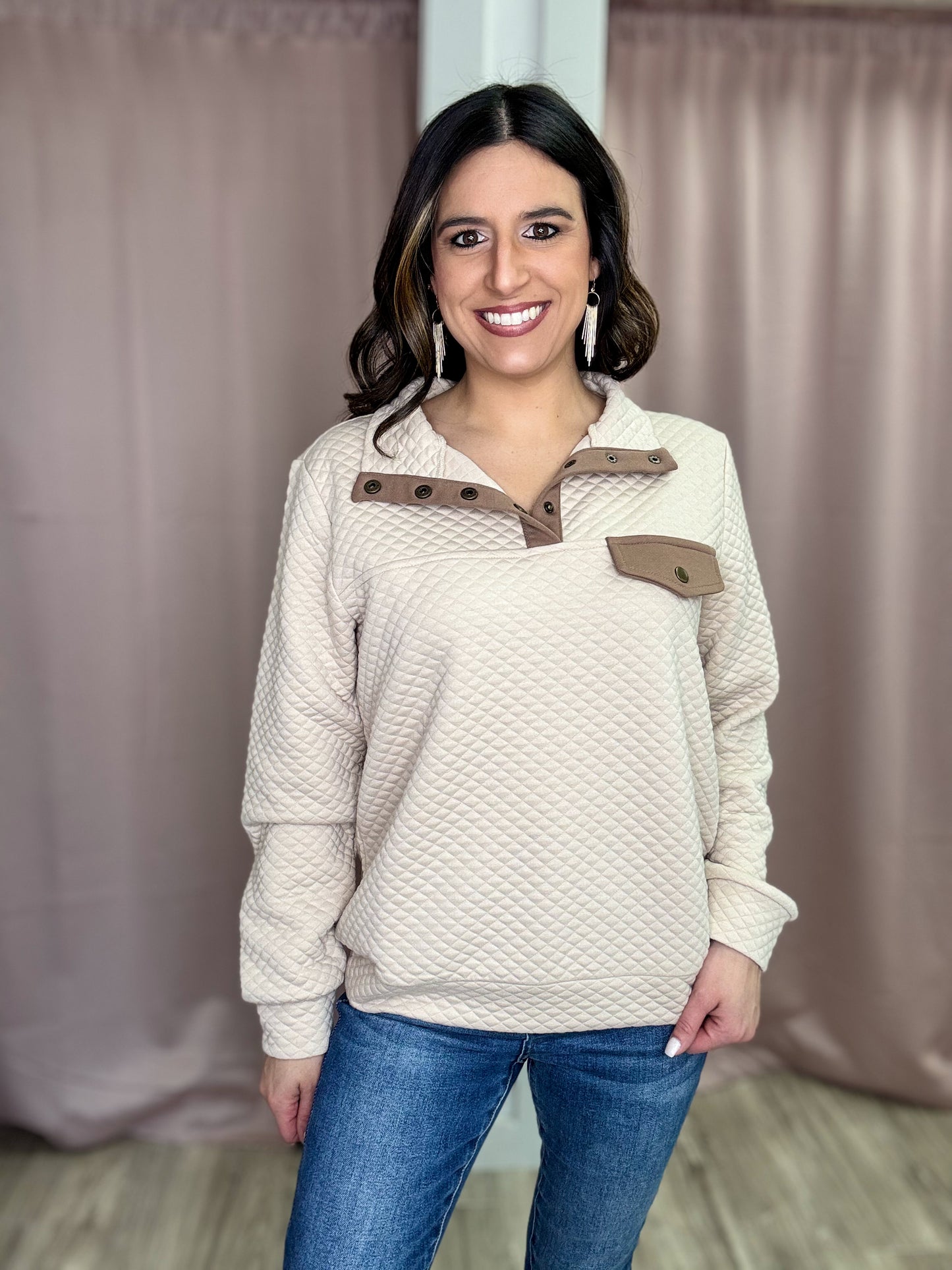Quilted Pullover Top