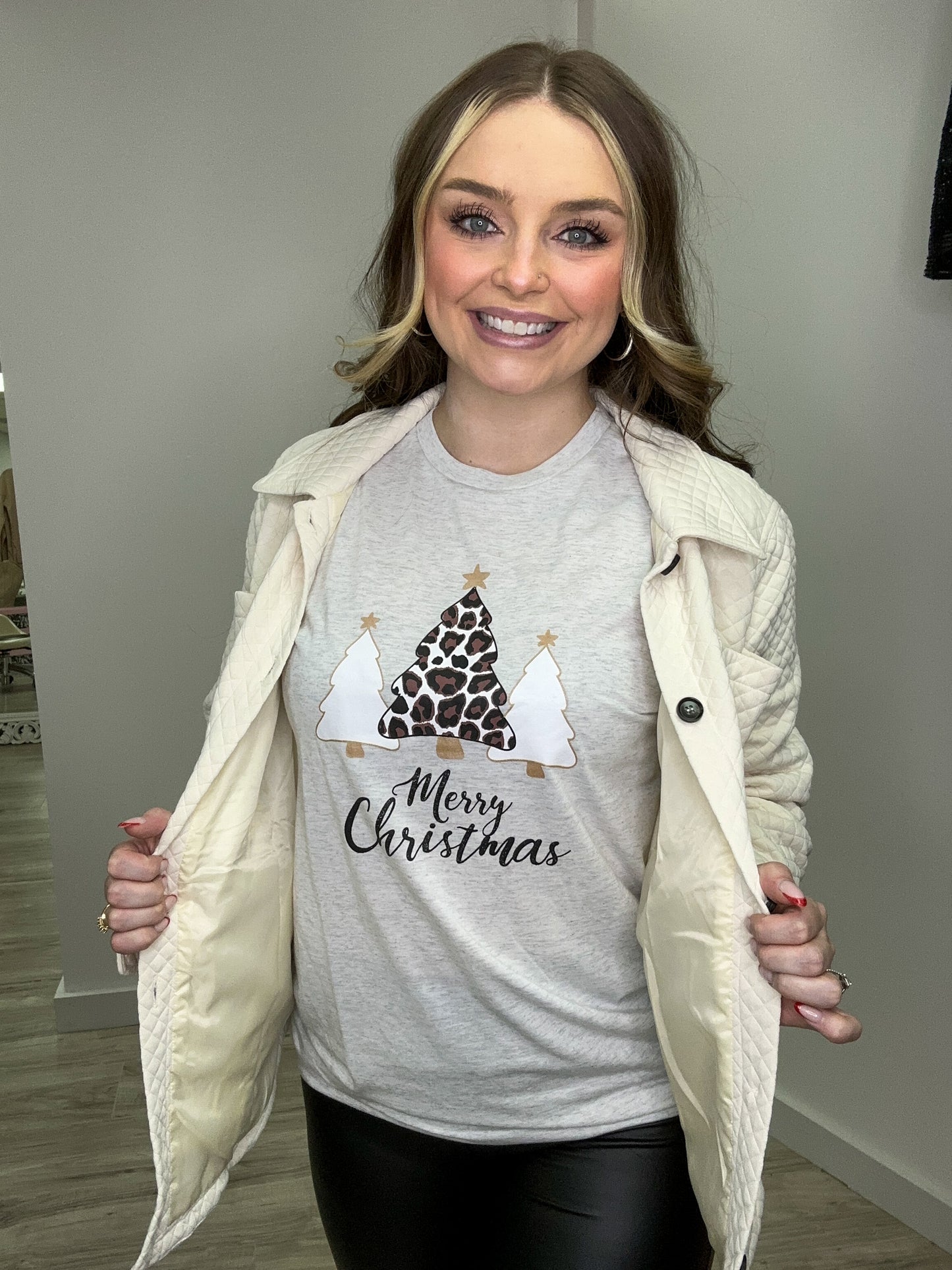 Leopard Christmas Tee