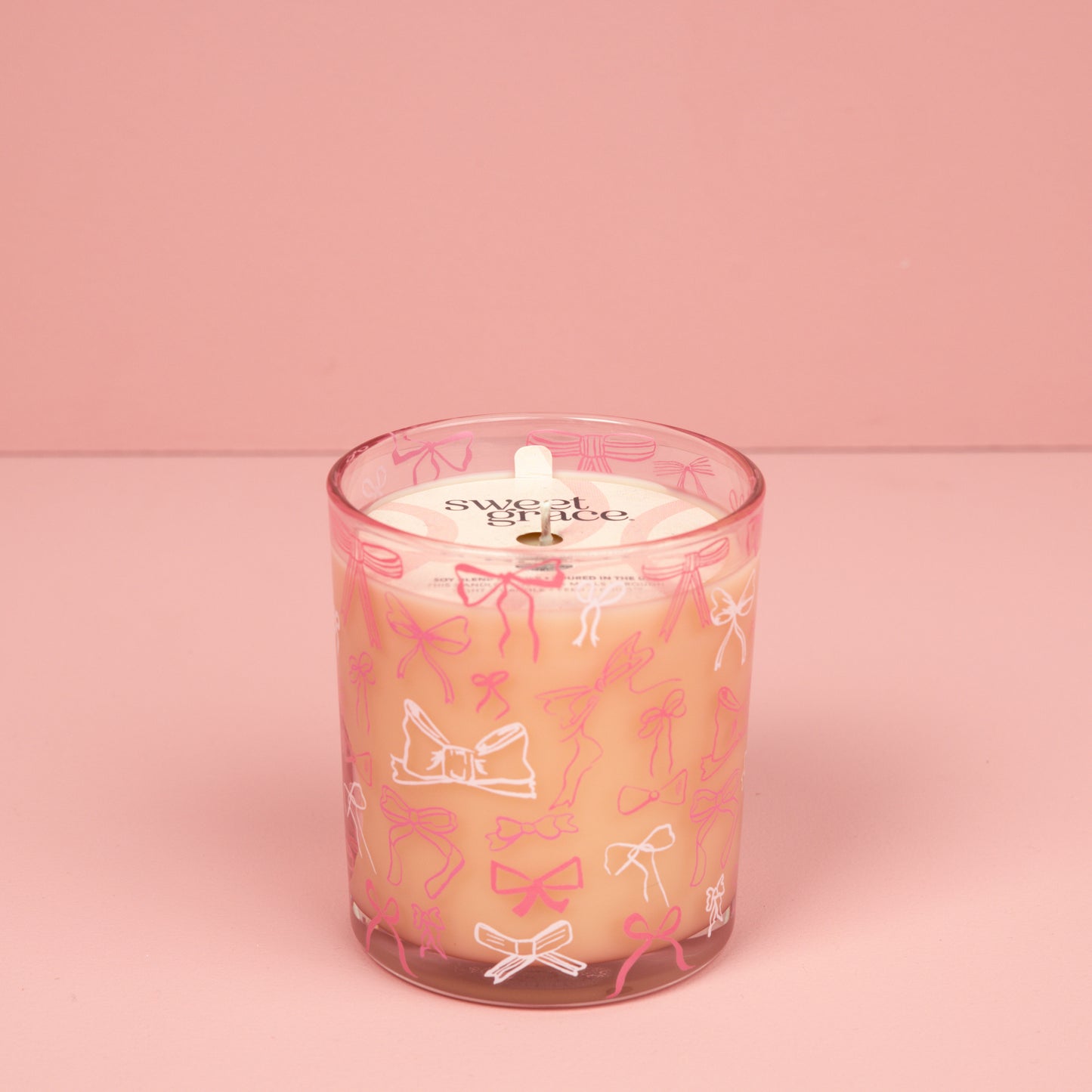 Sweet Grace Pink Bow Candle