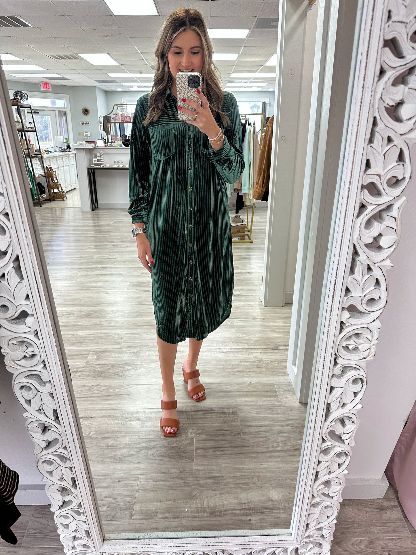 Holiday Sage Dress