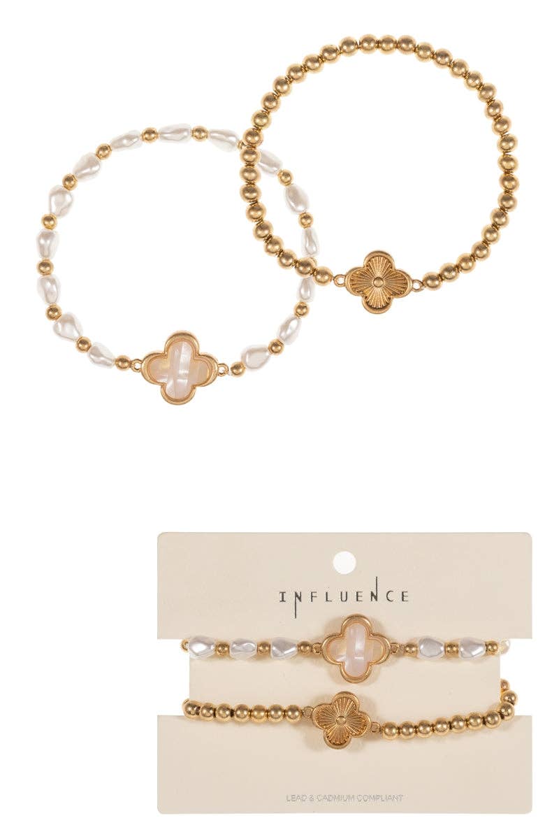 Clover Stretch Bracelet Set