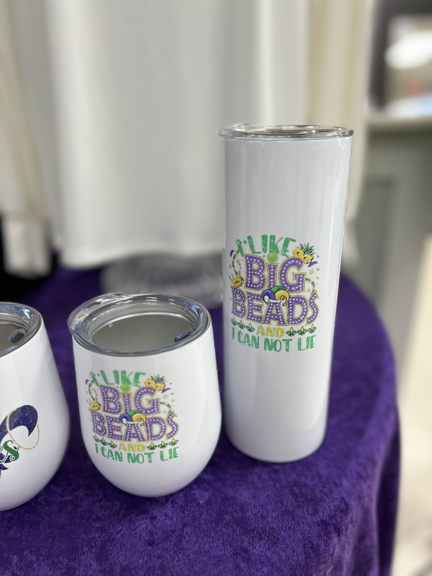 Mardi Gras Tumblers