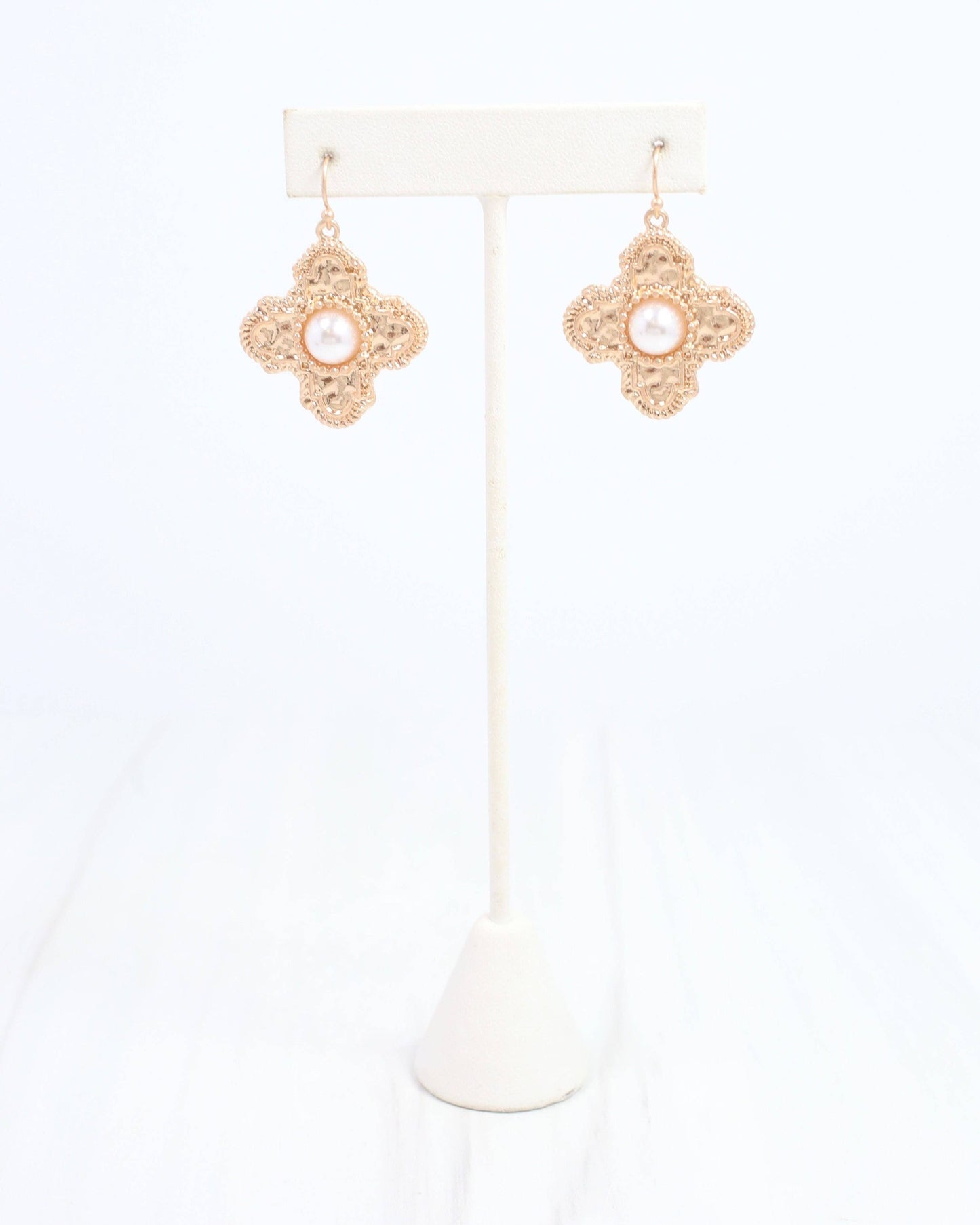 Pixie Cross and Pearl Earrings