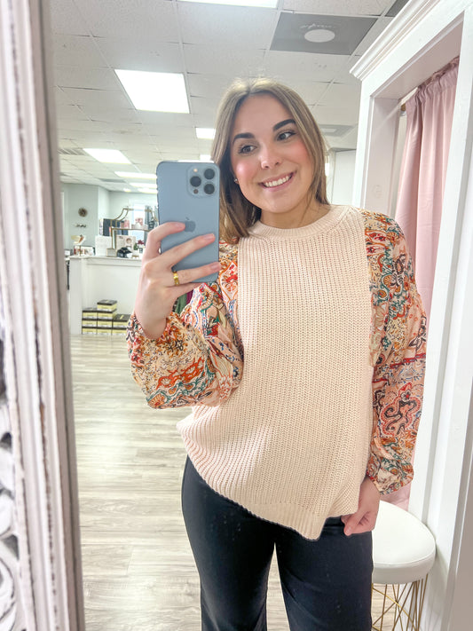 Fall Print Sweater