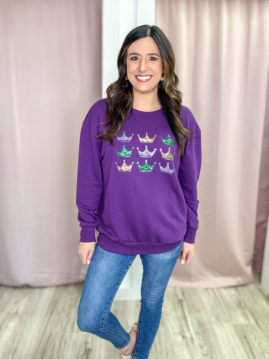 Queen of Mardi Gras Sweatshirt