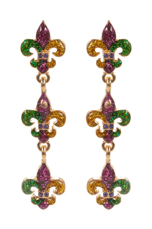 3 Fleur De LIs Earrings