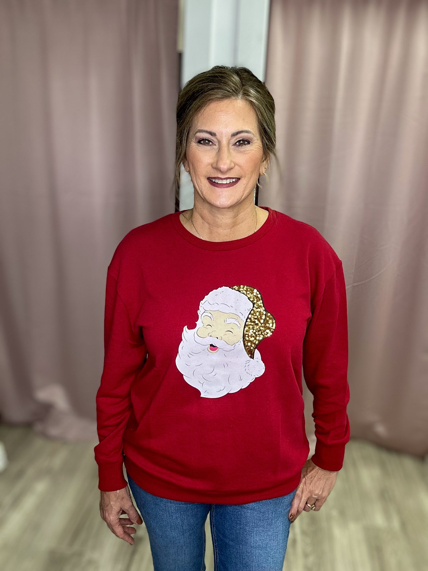 Sparkling Santa Sweatshirt