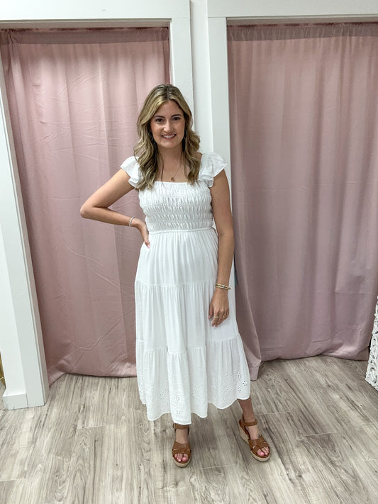 White Midi Dress