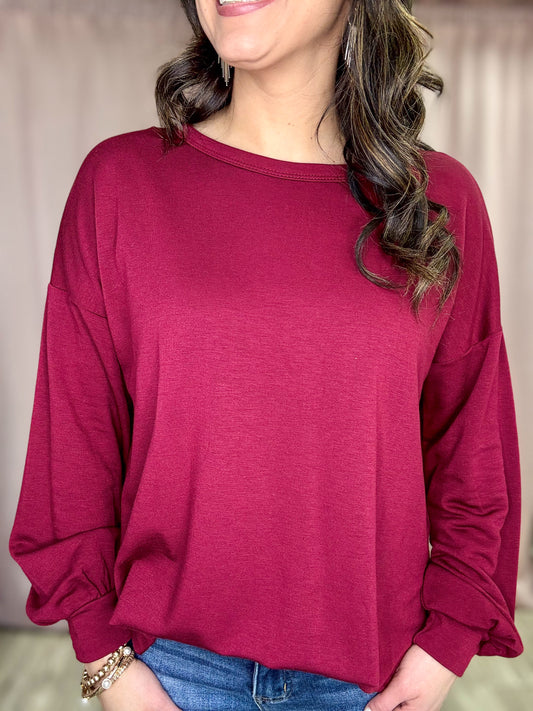 Basic Burgundy Top