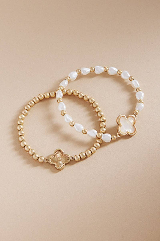 Clover Stretch Bracelet Set