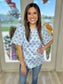 Blue Blooms Top