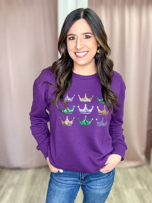 Queen of Mardi Gras Sweatshirt