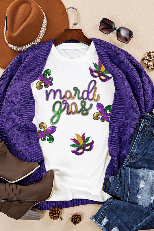 Sequin Mardi Gras Top