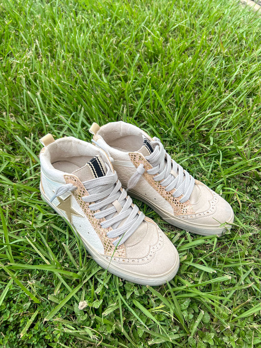 Paulina Blush Snake Sneakers