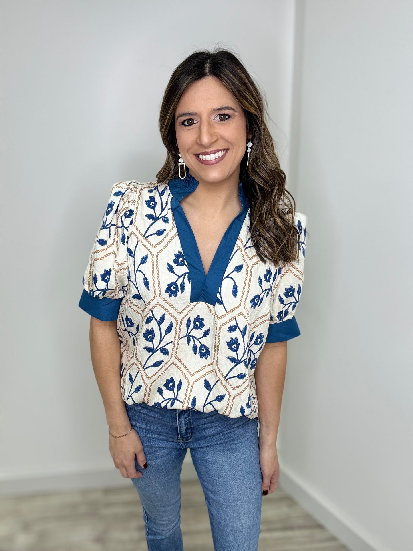 Golden Teal Top