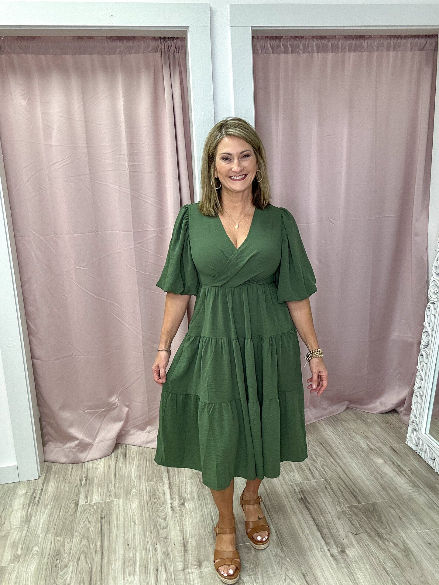 Lovely Olive Dress