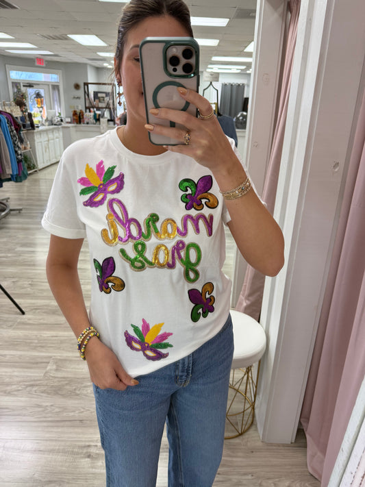 Sequin Mardi Gras Top