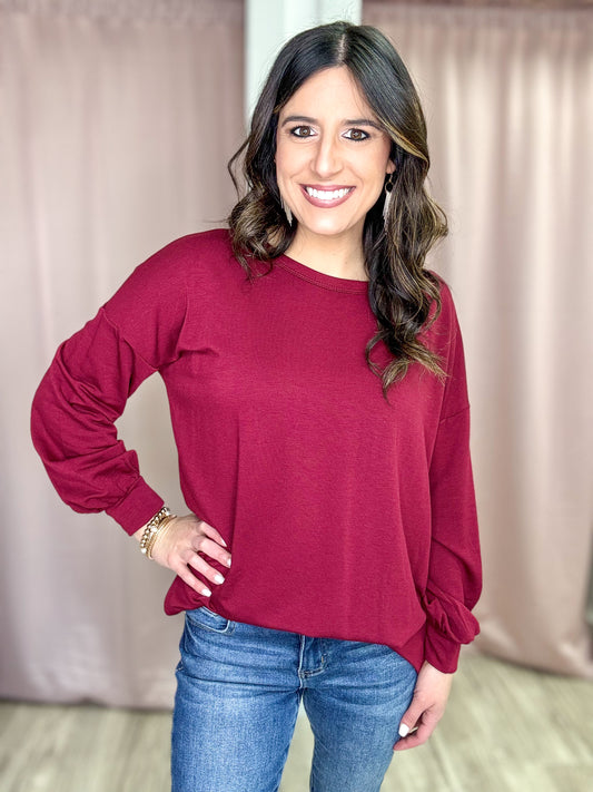 Basic Burgundy Top