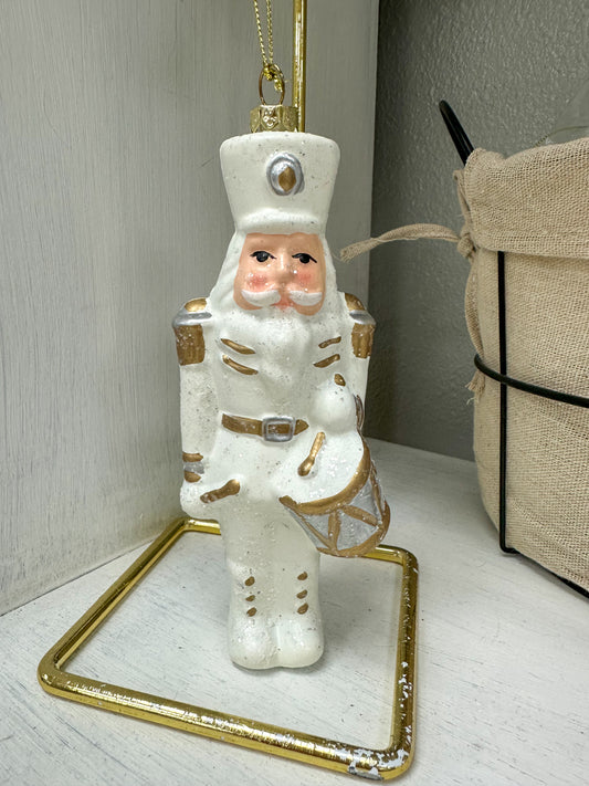 White Nutcracker Ornament