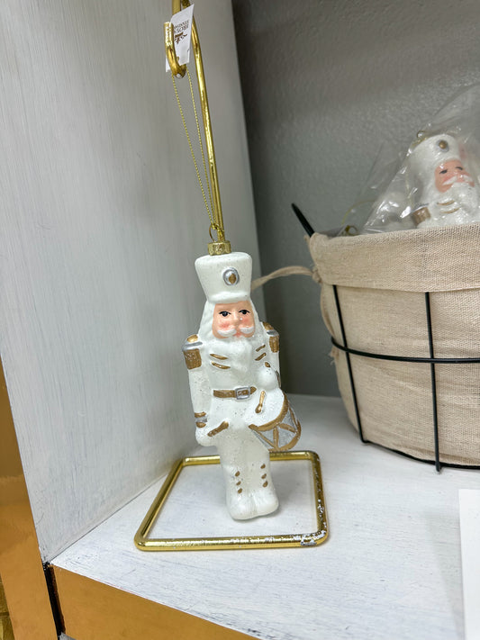 White Nutcracker Ornament