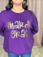 Mardi Gras Sequin Sweatshirt