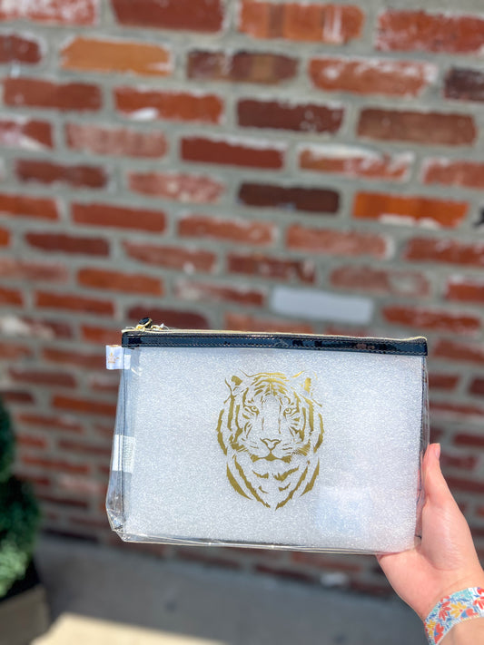 Clear Tiger Clutch Purse