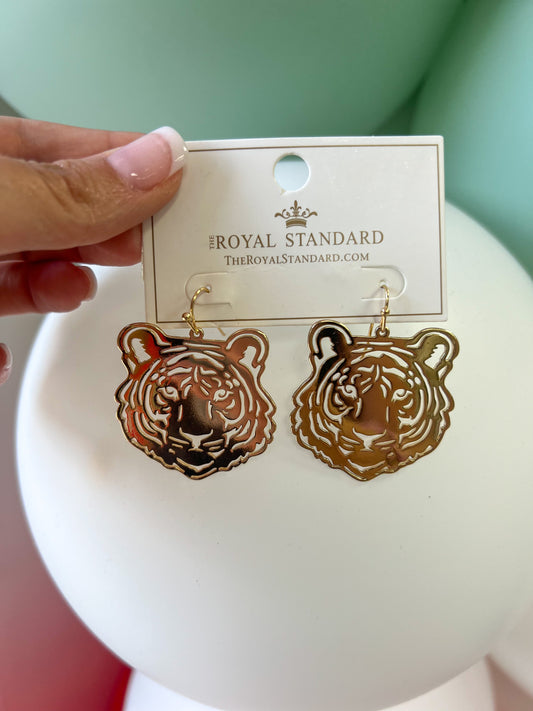 Golden Tiger Earrings