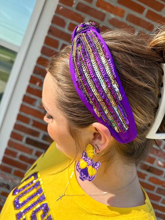 Sequin Stripe Headband