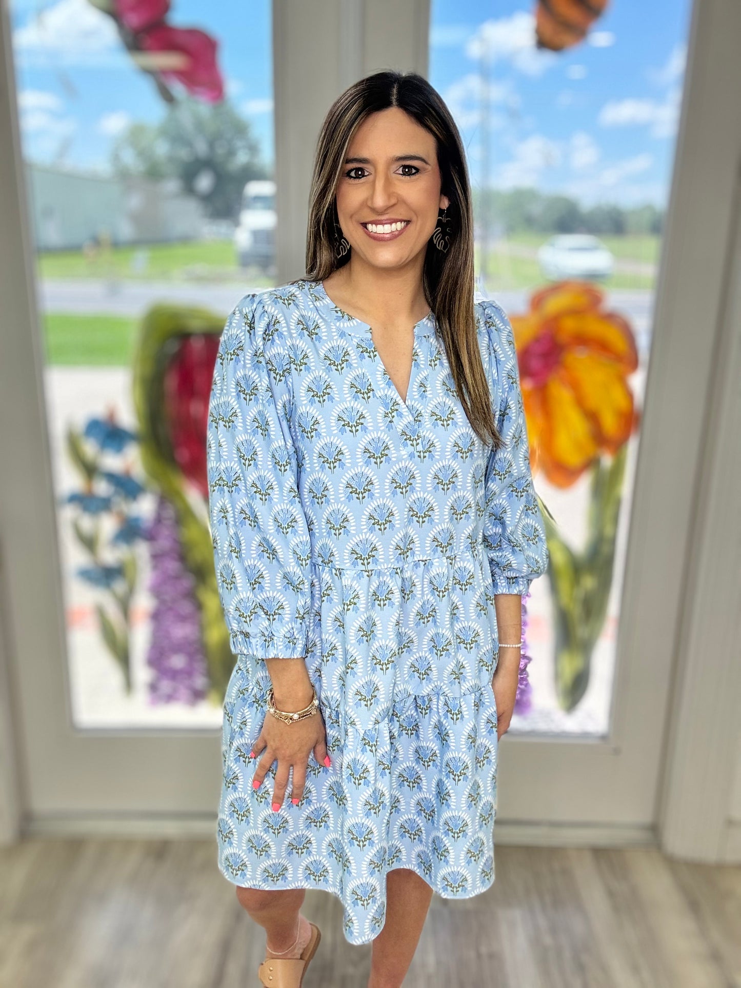 Blue Blooms Dress