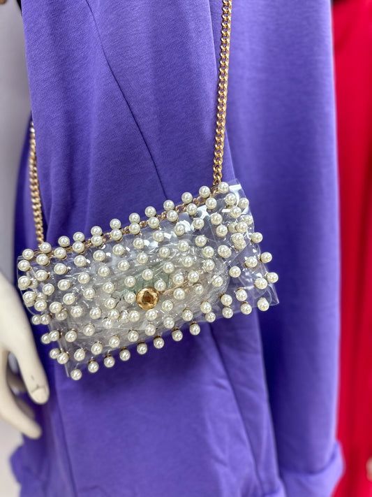 Clear Pearl Purse