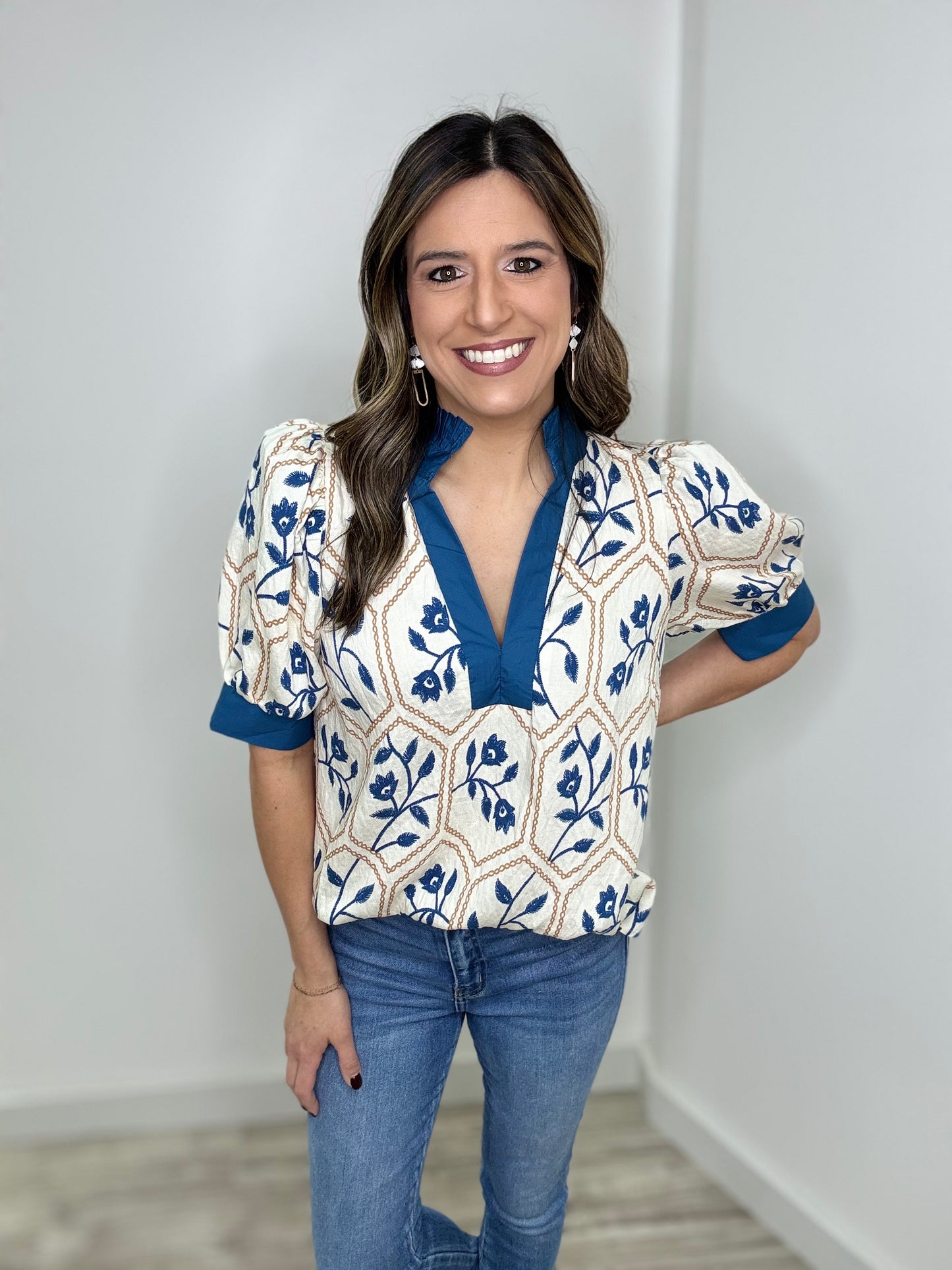 Golden Teal Top