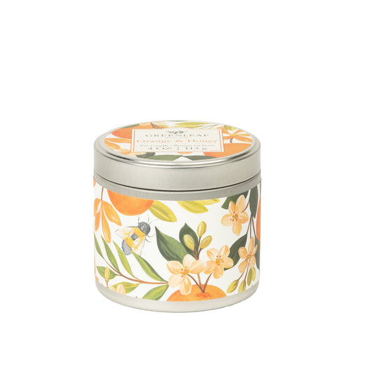 Orange & Honey Tin Candle