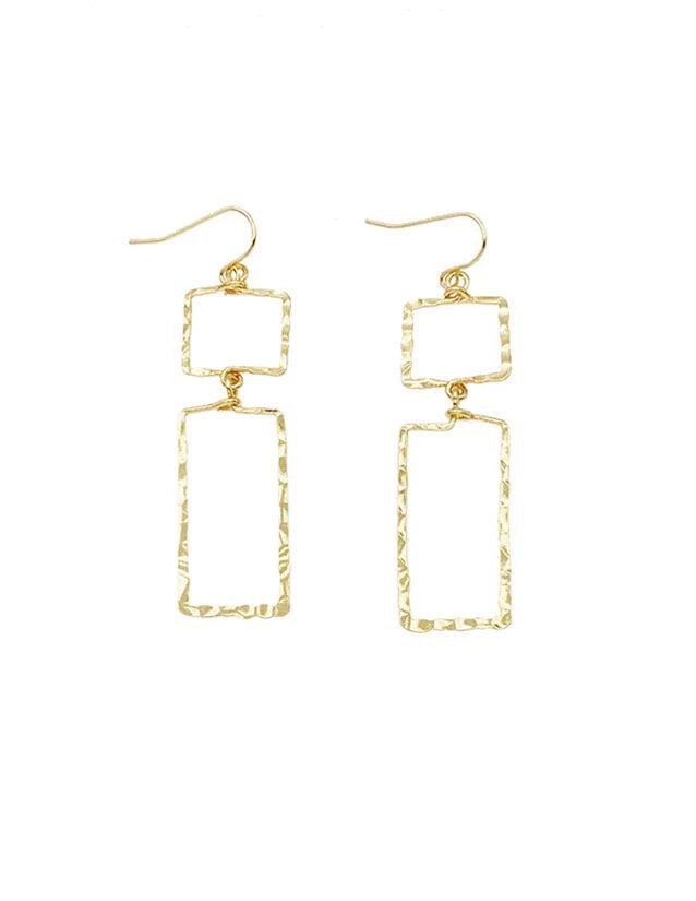 Rectangle Time Earring