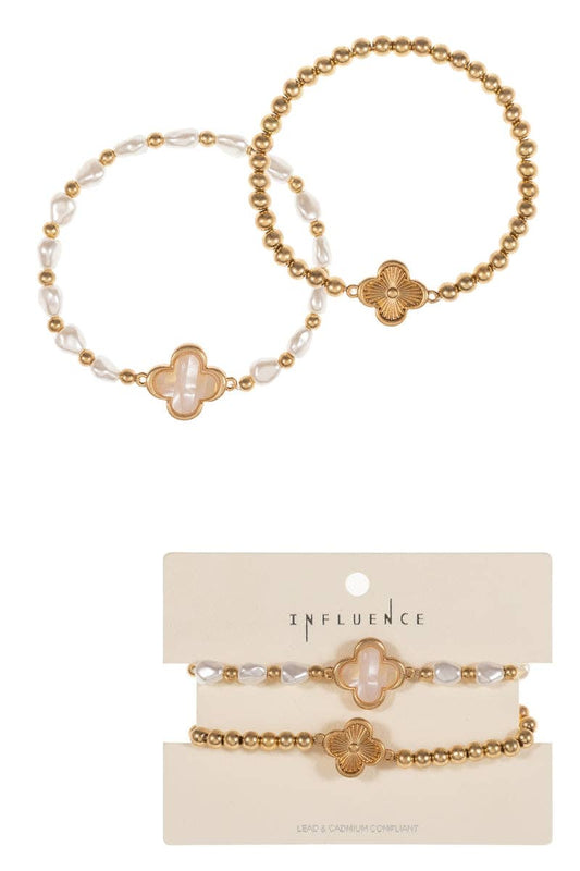 Clover Stretch Bracelet Set