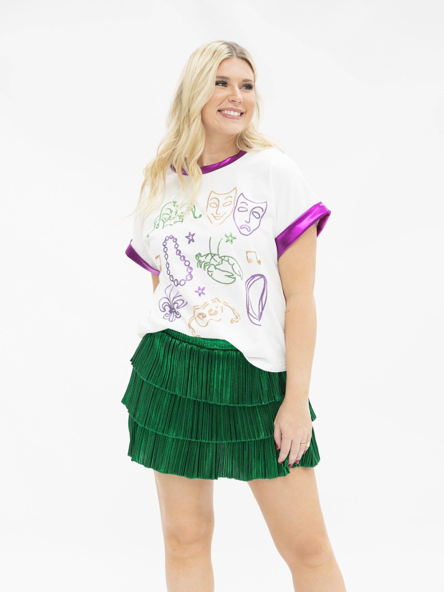 Festive Mardi Gras Top