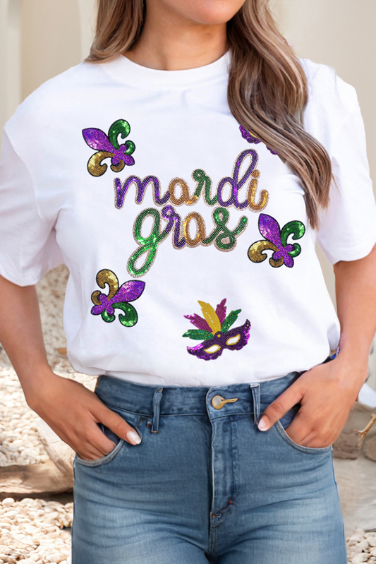 Sequin Mardi Gras Top