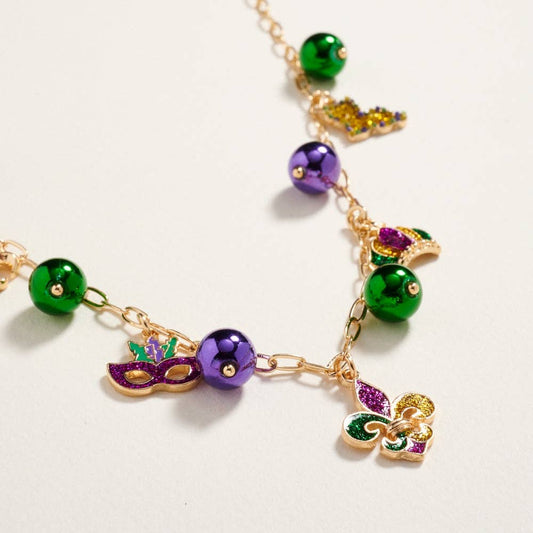 Mardi Gras Mambo Charm Necklace