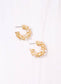 Twisted Hoop Earring w/pearls