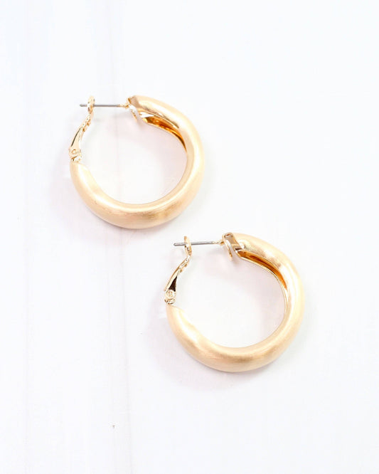 Carol Matte Gold Hoop