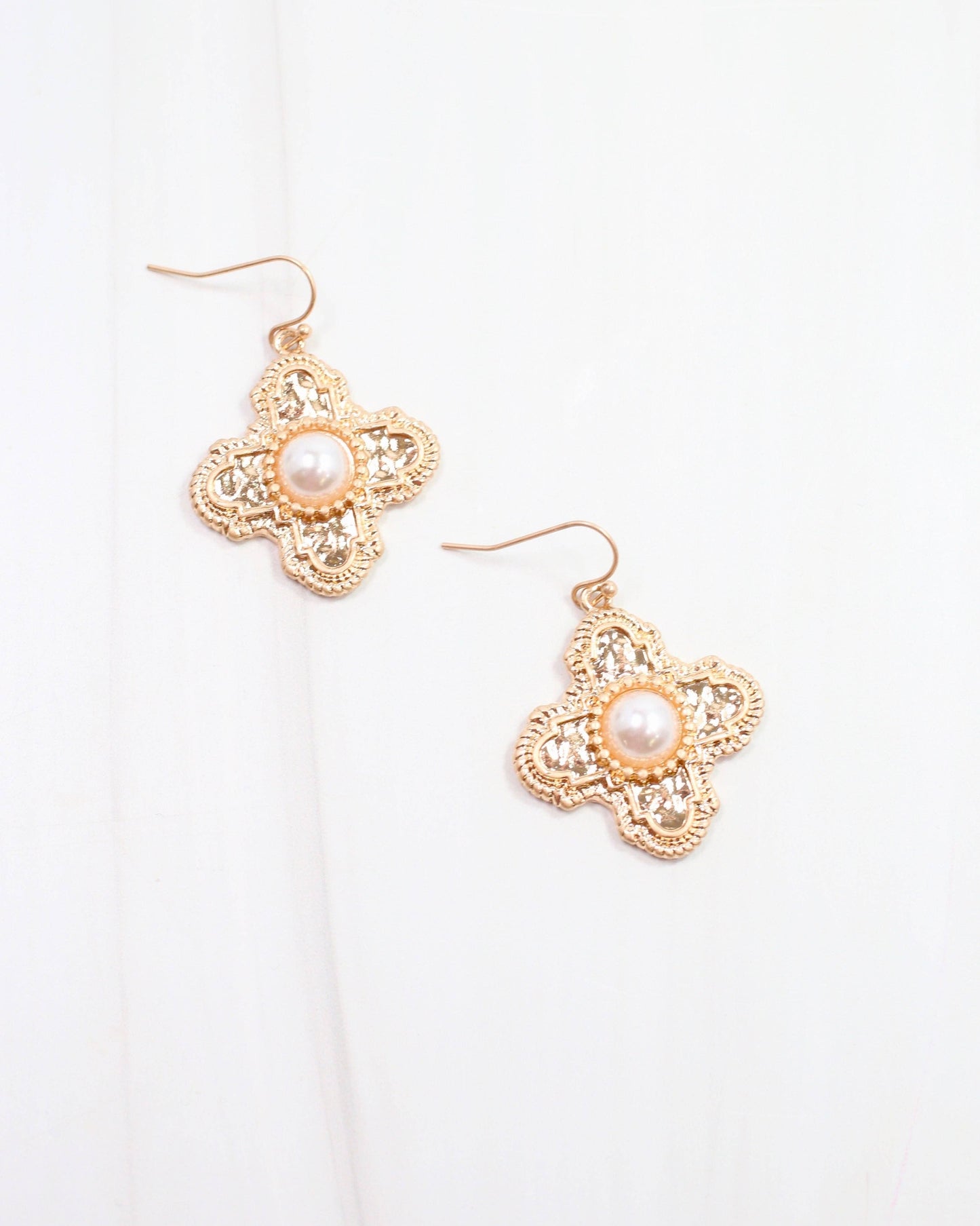 Pixie Cross and Pearl Earrings