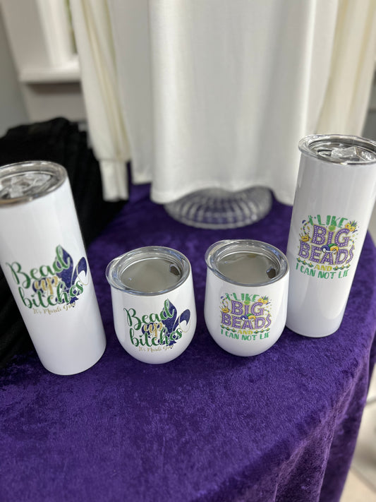 Mardi Gras Tumblers